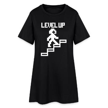 Passez au niveau supérieur - pixels de jeu amusants - Robe T-shirt Femme - noir - Devant