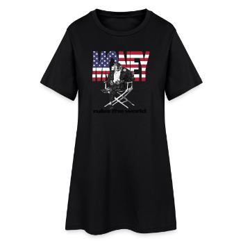 L’argent règne sur le monde - Robe T-shirt Femme - noir - Devant