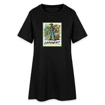 Fier agriculteur dans le style graffiti - Robe T-shirt Femme - noir - Devant