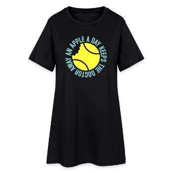 Le tennis est sain, sweat à capuche amusant pour le tennis - Robe T-shirt Femme - noir - Devant