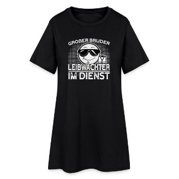 Großer Bruder Leibwächter im Dienst - Frauen T-Shirt-Kleid - Schwarz - Vorne