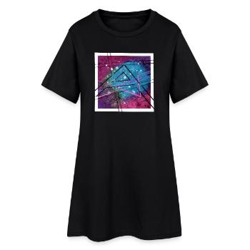 Art abstrait - Robe T-shirt Femme - noir - Devant