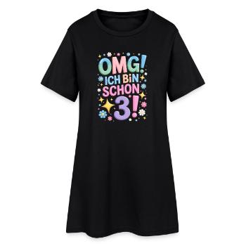 3. Geburtstag Mädchen OMG Ich Bin Schon 3 Jahre - Frauen T-Shirt-Kleid - Schwarz - Vorne