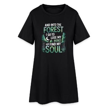 Dans la forêt où je vais pour perdre la tête Trouver mon âme - Robe T-shirt Femme - noir - Devant