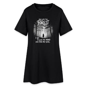 Dans la forêt où je vais pour perdre la tête Trouver mon âme - Robe T-shirt Femme - noir - Devant
