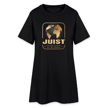 Juist - Frauen T-Shirt-Kleid - Schwarz - Vorne