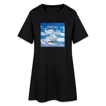 Proverbs16:3 - Women’s T-Shirt Dress - black - Front