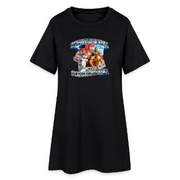 Nur Schwermetall hebt Schwermetall - Frauen T-Shirt-Kleid - Schwarz - Vorne