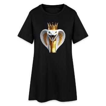 Cobra roi avec couronne - Robe T-shirt Femme - noir - Devant