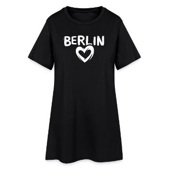 Ich liebe Berlin - Herzsymbol Berliner - Frauen T-Shirt-Kleid - Schwarz - Vorne