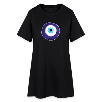 Symbole du mauvais œil - Robe T-shirt Femme - noir - Devant