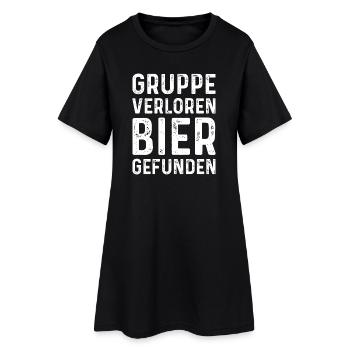 Festival Spruch Bier - Frauen T-Shirt-Kleid - Schwarz - Vorne