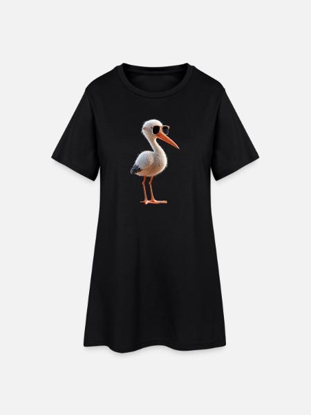 Amoureux des cigognes Cigognes blanches Cigognes géantes Cigognes - Robe T-shirt Femme - noir