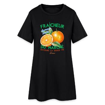 Fraicheur du marché - Robe T-shirt Femme - noir - Devant