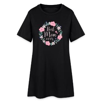 Best Mom ever - pink - Frauen T-Shirt-Kleid - Schwarz - Vorne