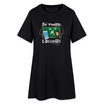 No phones in my classes - Women’s T-Shirt Dress - black - Front