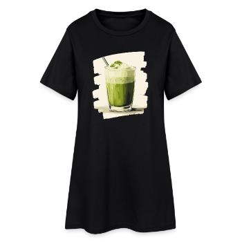 Matcha Latte Lover Thé vert - Robe T-shirt Femme - noir - Devant