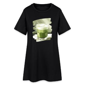 Matcha Latte Lover Thé vert - Robe T-shirt Femme - noir - Devant