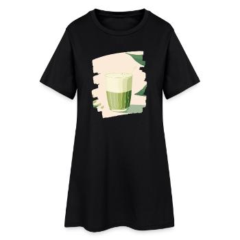 Matcha Latte Lover Thé vert - Robe T-shirt Femme - noir - Devant