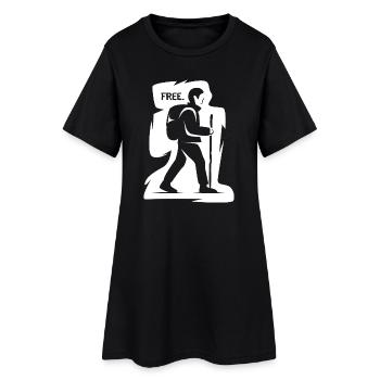 Liberté de randonnée - symbole plein air et nature - Robe T-shirt Femme - noir - Devant