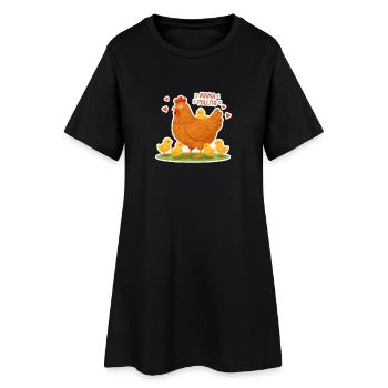 Super Mama Poule - Robe T-shirt Femme - noir - Devant