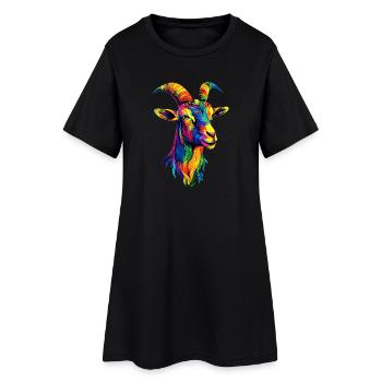 Chèvre Chèvre domestique Capricorne Chèvre Chèvre Chèvre mignonne - Robe T-shirt Femme - noir - Devant