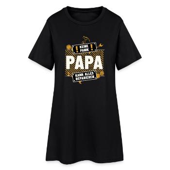 Papa kann alles - Frauen T-Shirt-Kleid - Schwarz - Vorne