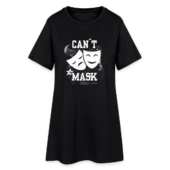Can’t Mask Today – Social Energy Not Found - Frauen T-Shirt-Kleid - Schwarz - Vorne