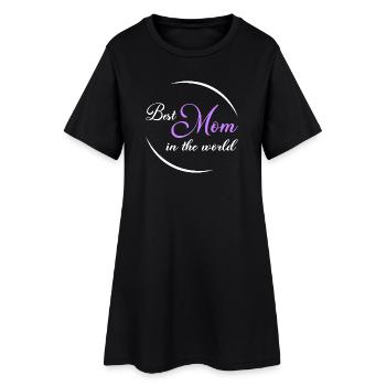 Best Mom in the world - Frauen T-Shirt-Kleid - Schwarz - Vorne