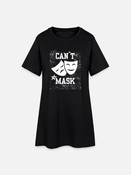 Impossible de masquer aujourd’hui – Drain d’énergie neurodivergente - Robe T-shirt Femme - noir