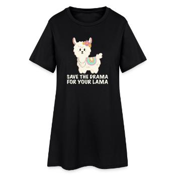 Gardez le drame pour votre lama - Robe T-shirt Femme - noir - Devant