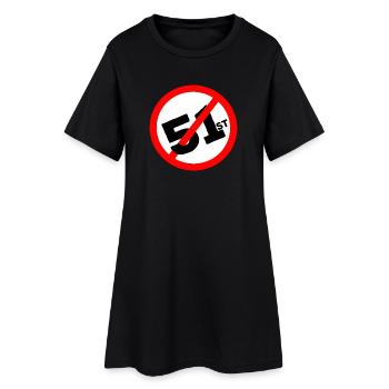 51e État Pas question - Robe T-shirt Femme - noir - Devant