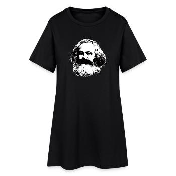 Karl Marx T-Shirt - Robe T-shirt Femme - noir - Devant