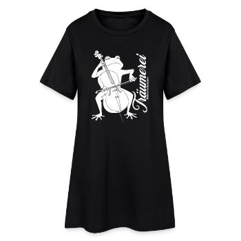 Grenouille joue la rêverie du violoncelle - Robe T-shirt Femme - noir - Devant