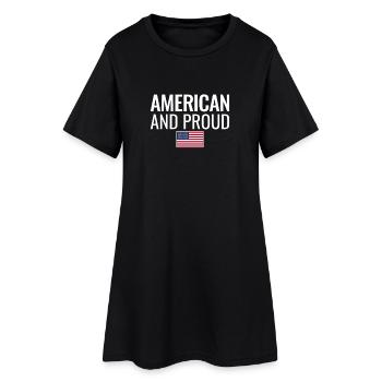 American And Proud Amerikanische Flagge USA - Women’s T-Shirt Dress - black - Front