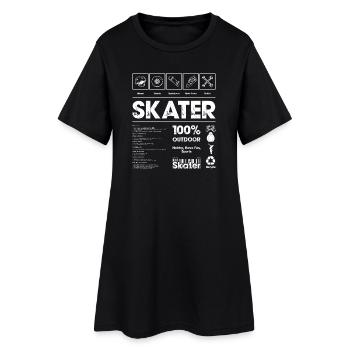 Skateboard Outdoor Print audacieux - Robe T-shirt Femme - noir - Devant