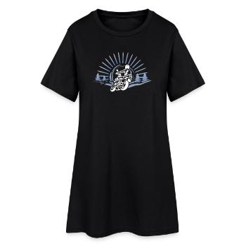 Chemise de moto design Biker Tour - Robe T-shirt Femme - noir - Devant