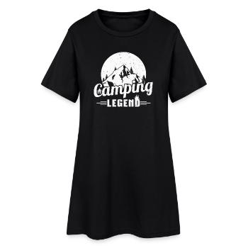 Mountain Camping Legend Design - Robe T-shirt Femme - noir - Devant
