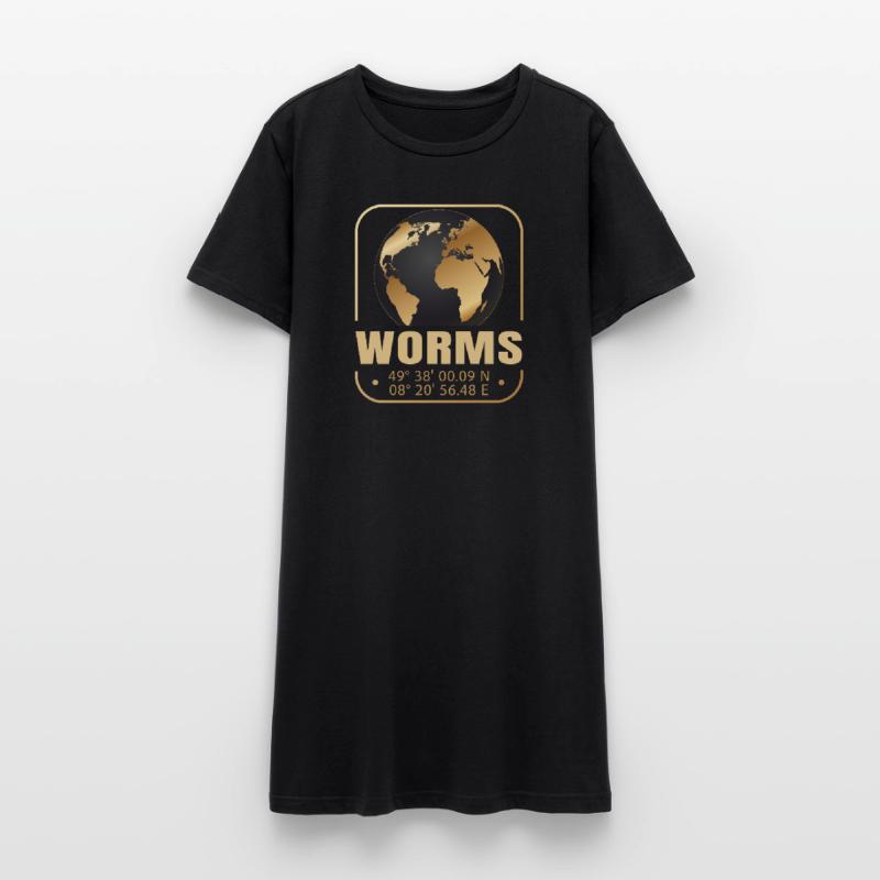 Worms Frauen T-Shirt-Kleid