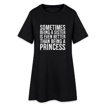 Parfois, être une sœur est encore mieux que - Robe T-shirt Femme - noir - Devant