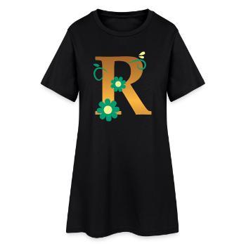 R - Women’s T-Shirt Dress - black - Front