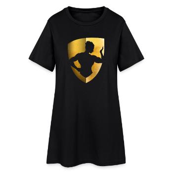 LOGO WOMAN FITNESS - Robe T-shirt Femme - noir - Devant