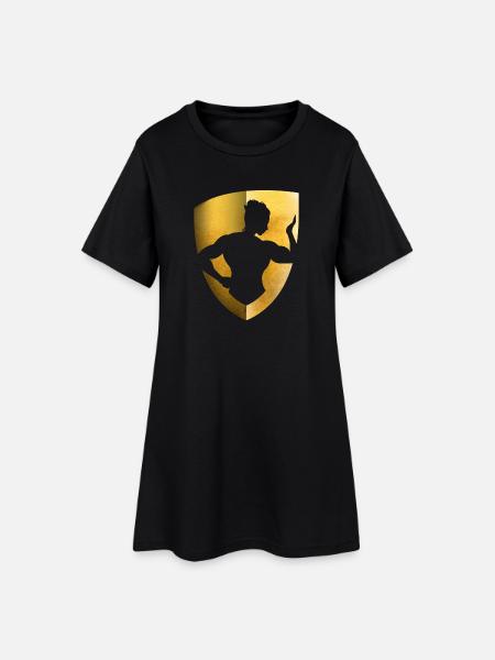 LOGO WOMAN FITNESS - Women’s T-Shirt Dress - black