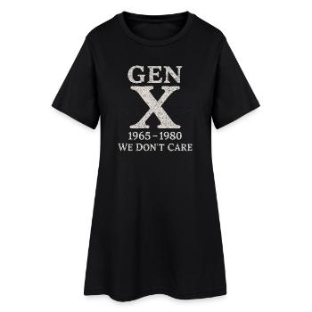 Generation X - We don't care - Women’s T-Shirt Dress - black - Front