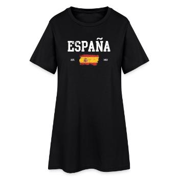 Espana Heritage Map Design - Women’s T-Shirt Dress - black - Front
