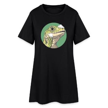 Lizard shaving – smoother than ever! - Women’s T-Shirt Dress - black - Front