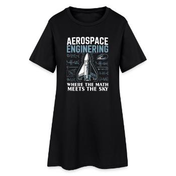 Aerospace Engineering Math Humor Design - Robe T-shirt Femme - noir - Devant