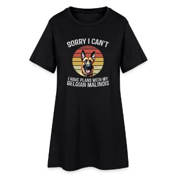 T-shirt humoristique pour chien malinois belge - Robe T-shirt Femme - noir - Devant