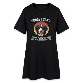 Bernese Mountain Dog Humour Tee - Women’s T-Shirt Dress - black - Front