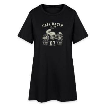 Design de moto vintage café racer - Robe T-shirt Femme - noir - Devant